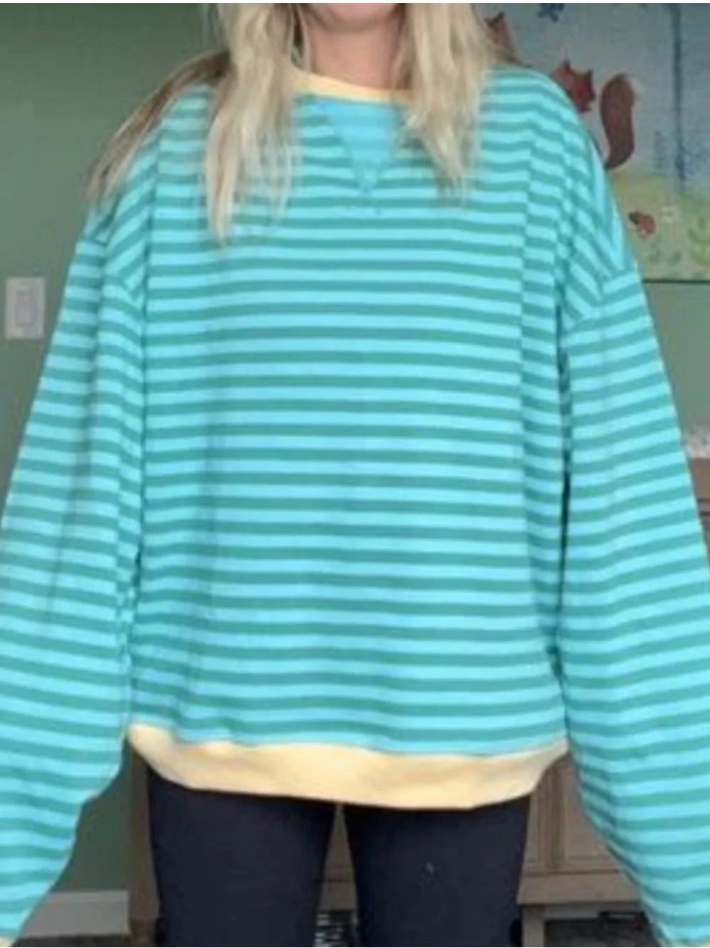 Free People We The Free | Classic Striped Oversized Crewneck | XS